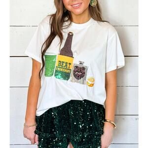 Queen of Sparkles QOS Sic Me a Drink Tee size XS